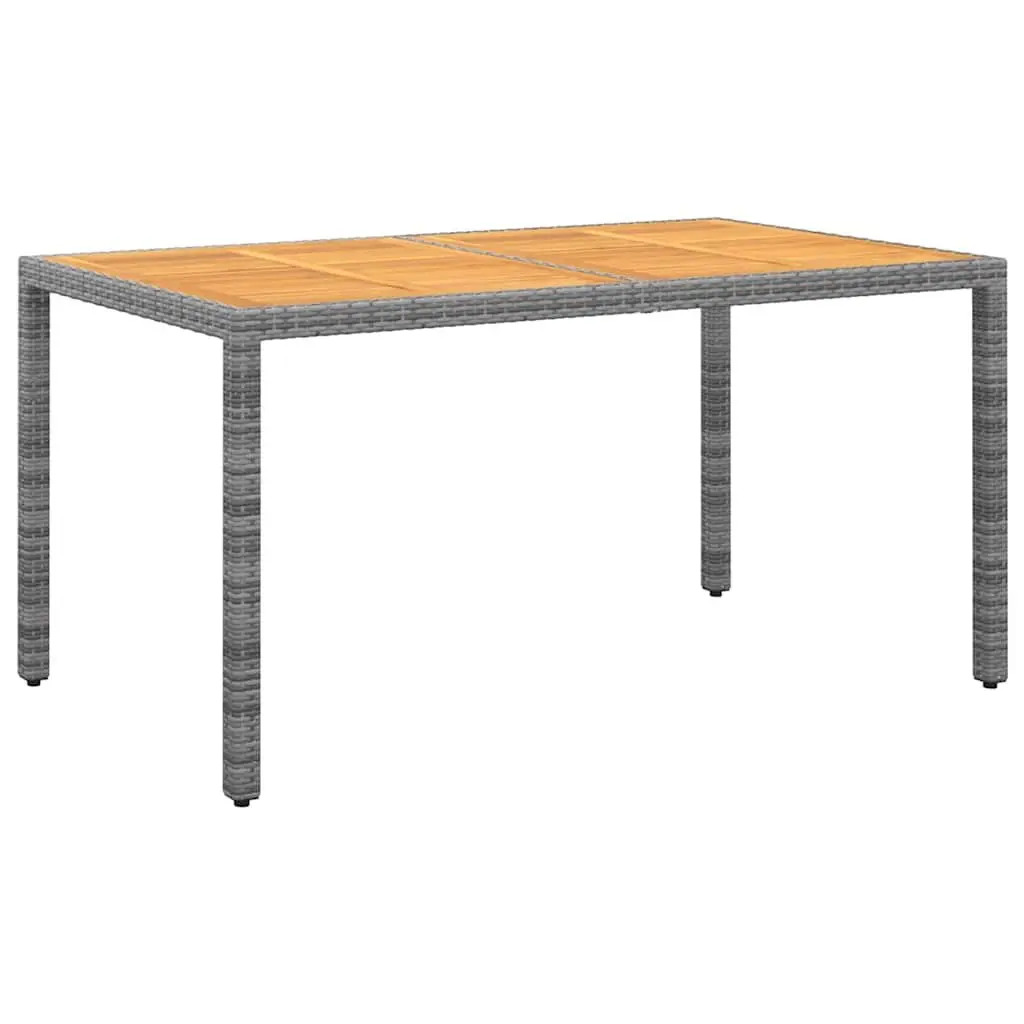 7 Piece Garden Dining Set Outdoor Patio Furniture Grey PE Rattan Steel Frame