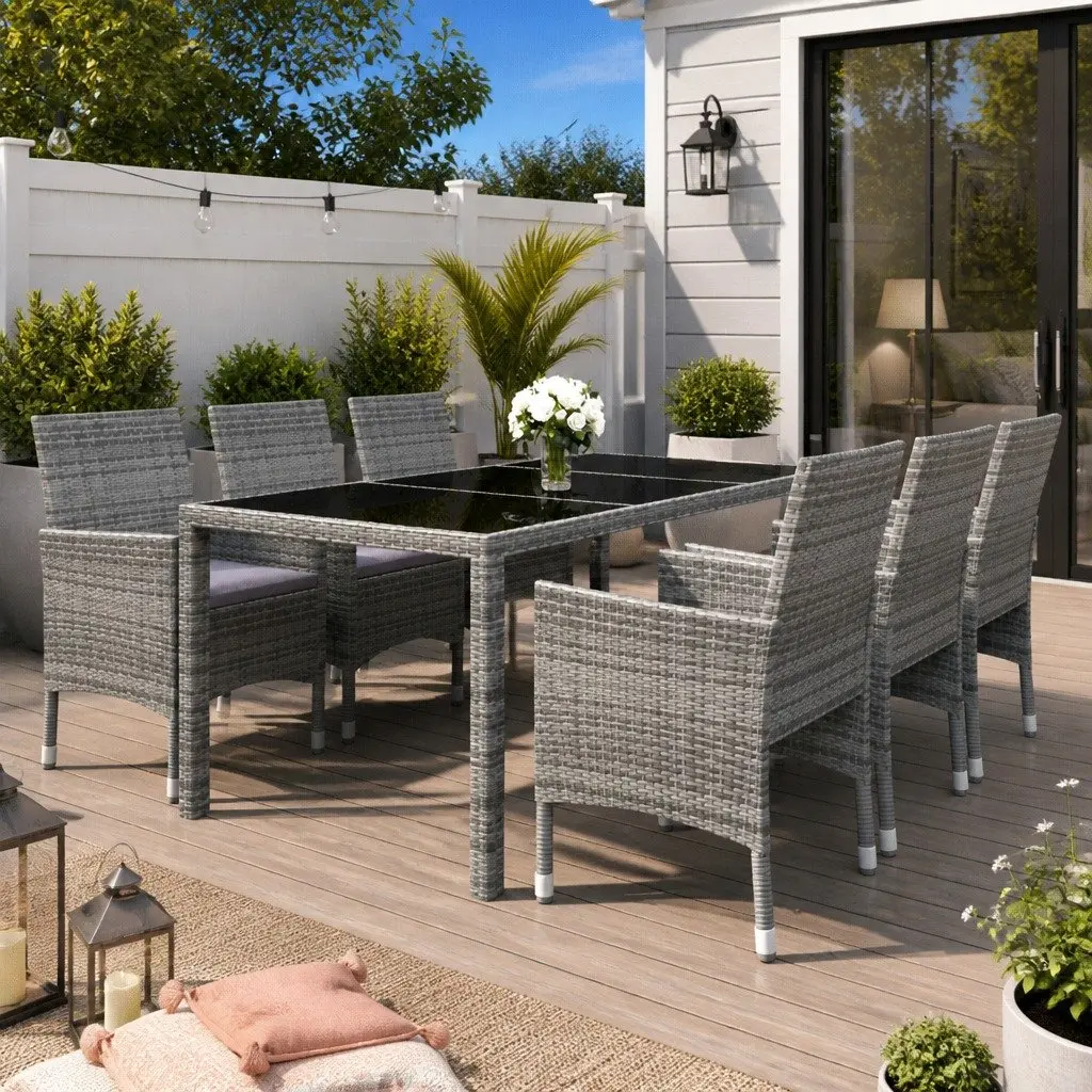 7 Piece Garden Dining Set for Enjoyable Meals