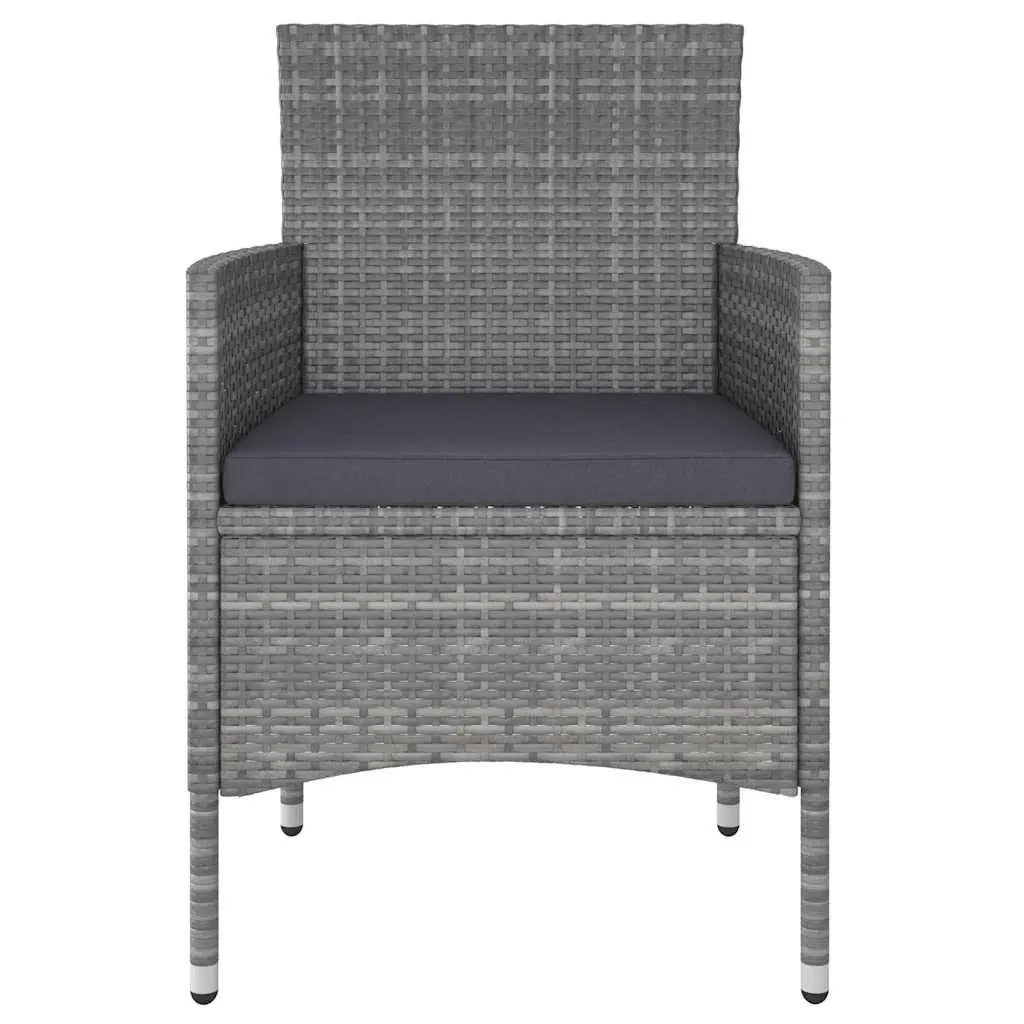 Garden Lounge Set Outdoor Furniture 5 Piece Patio Seating Poly Rattan Grey
