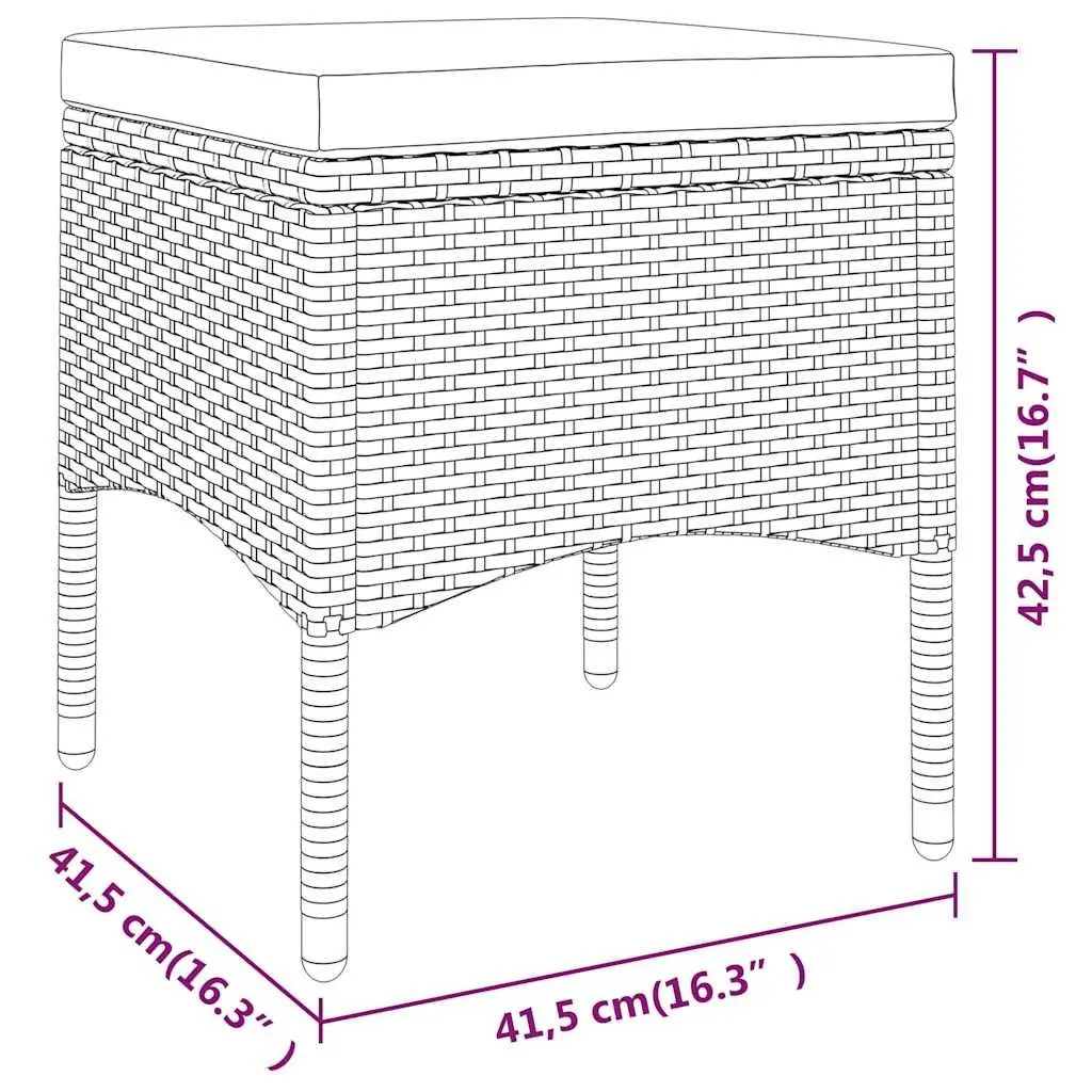 Garden Lounge Set Outdoor Furniture 5 Piece Patio Seating Poly Rattan Grey