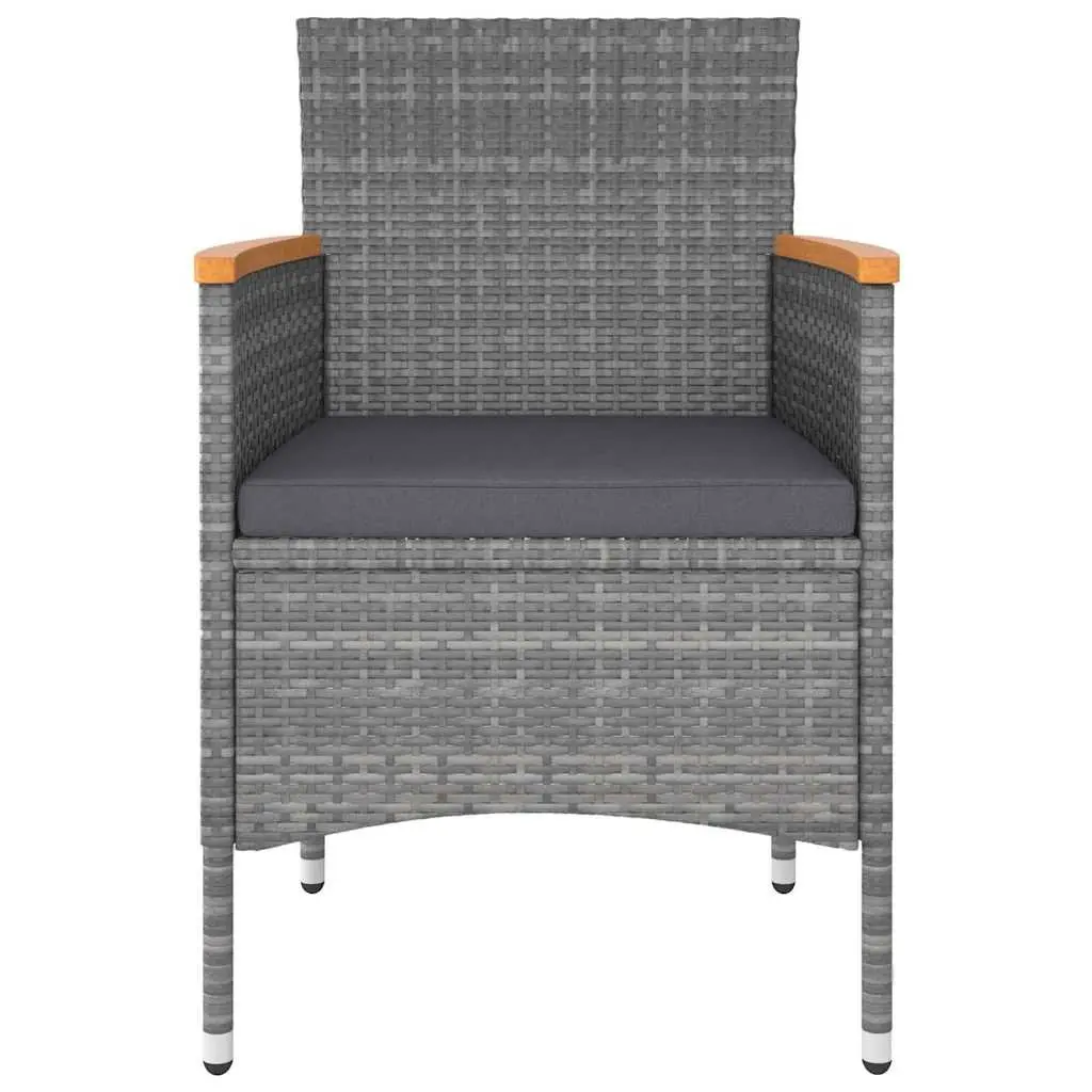 Garden Lounge Set 5 Piece Outdoor Patio Furniture Grey Poly Rattan Seating