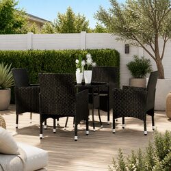 Comfortable and Stylish 5-Piece Dining Set for Gardens