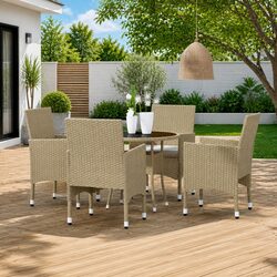 Reliable 5-Piece Garden Dining Set for Outdoor Comfort