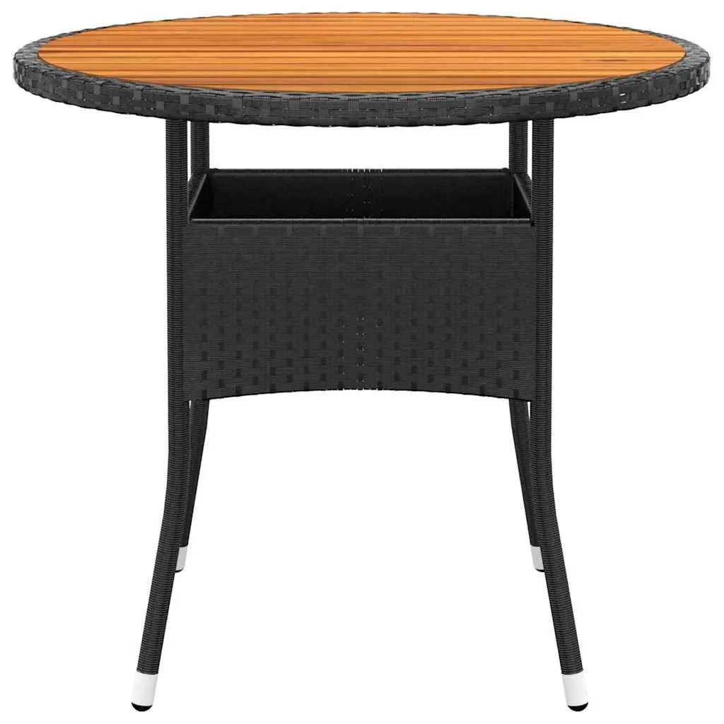 Outdoor Patio Furniture Set 5 Piece Dining Black Rattan Table with Cushions