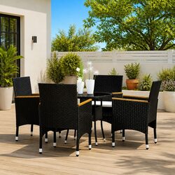 Reliable 5-Piece Outdoor Dining Set with Comfort