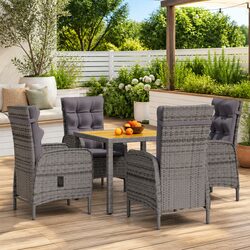 Practical 5-Piece Garden Dining Set for Comfort and Style