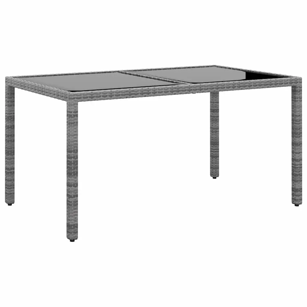 5 Piece Garden Dining Set Outdoor Rattan Chairs Table Patio Furniture Grey