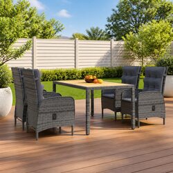 Comfortable 5 Piece Garden Dining Set for Family Gatherings