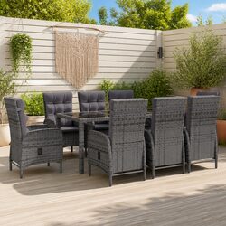 Durable 9-Piece Garden Dining Set with Comfort and Style