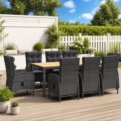 Practical 9-Piece Garden Dining Set for Your Home