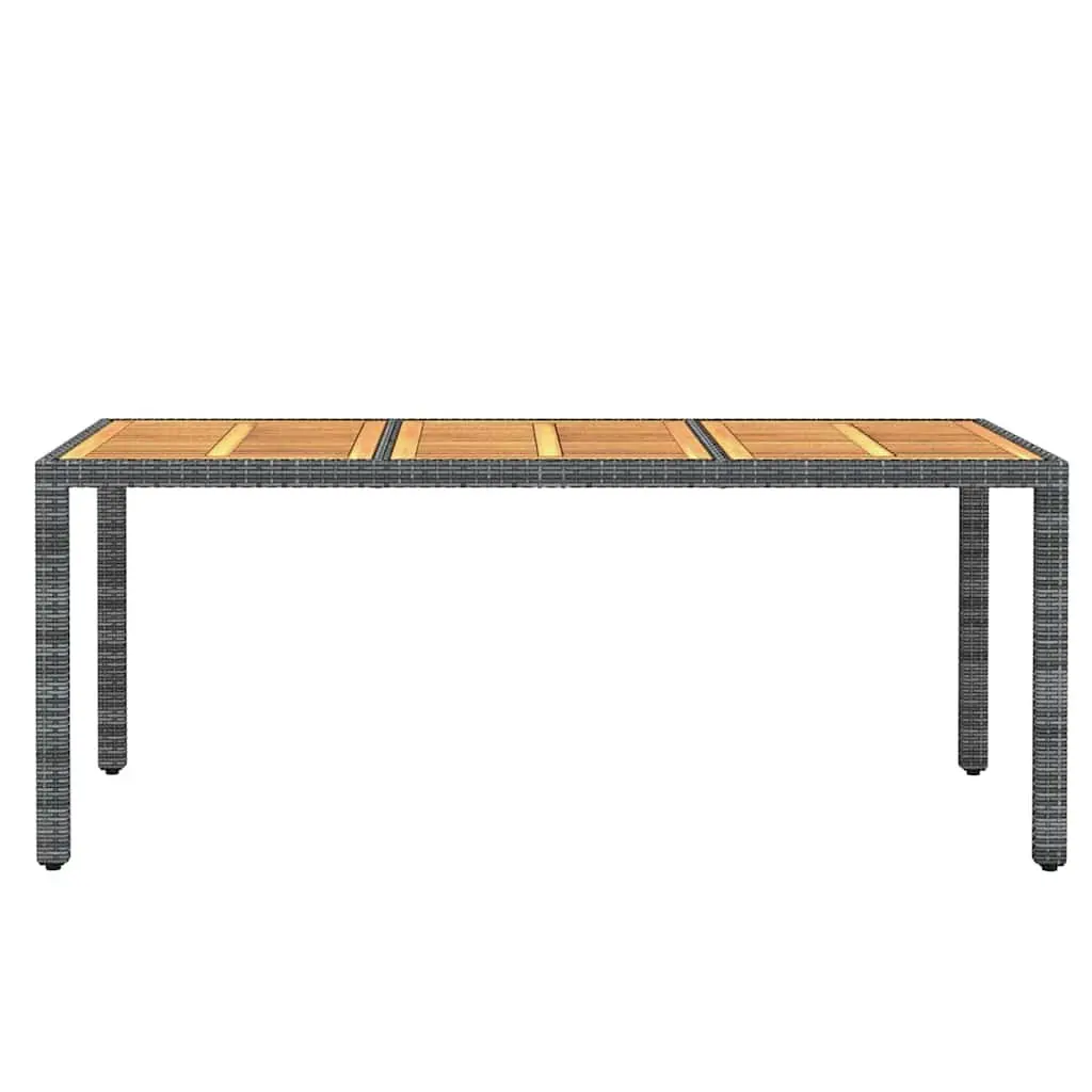 Garden Dining Set 9 Piece Outdoor Furniture Table Chairs Grey Poly Rattan