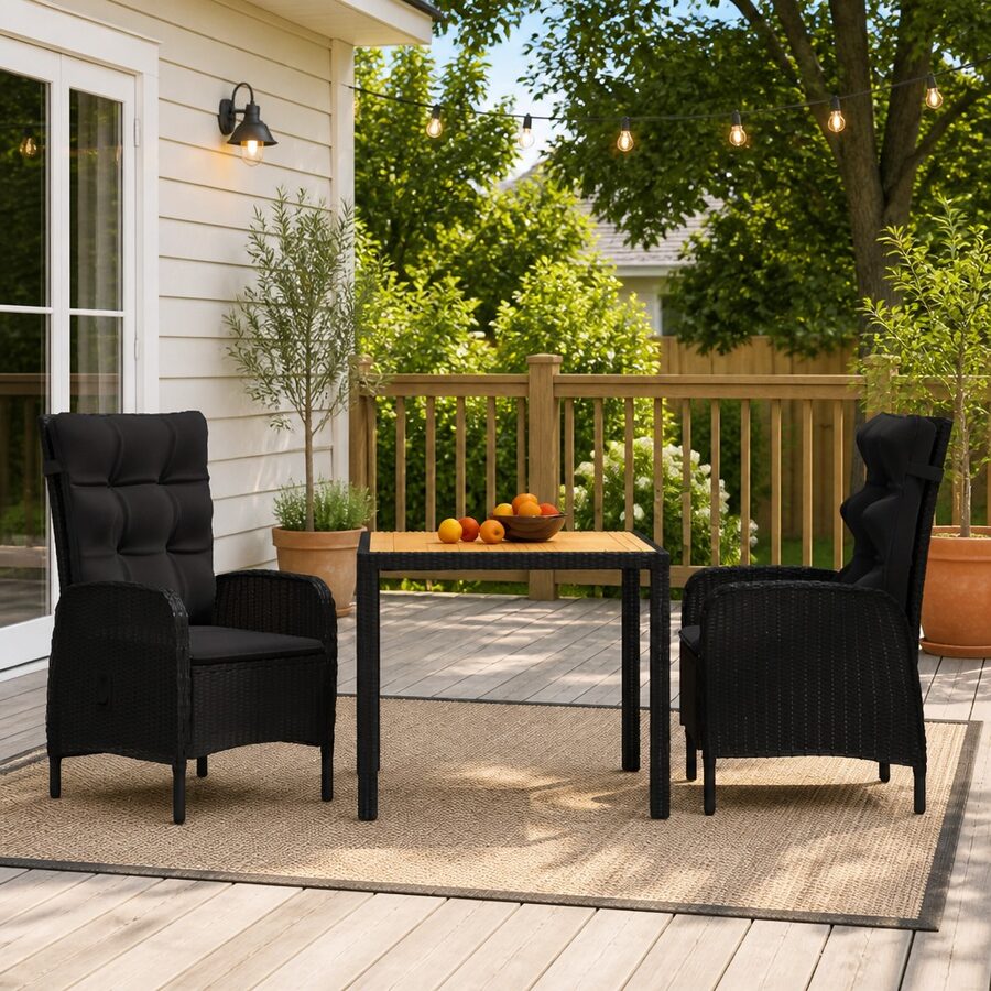 Comfortable 3 Piece Dining Set for Your Outdoor Needs