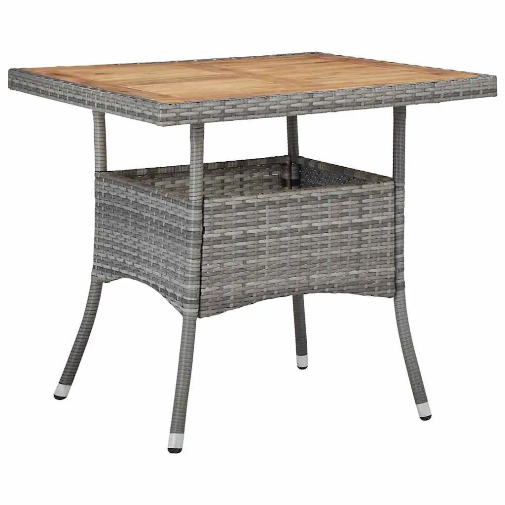 Garden Dining Set Outdoor Furniture 3 Piece Grey Patio Table Chairs