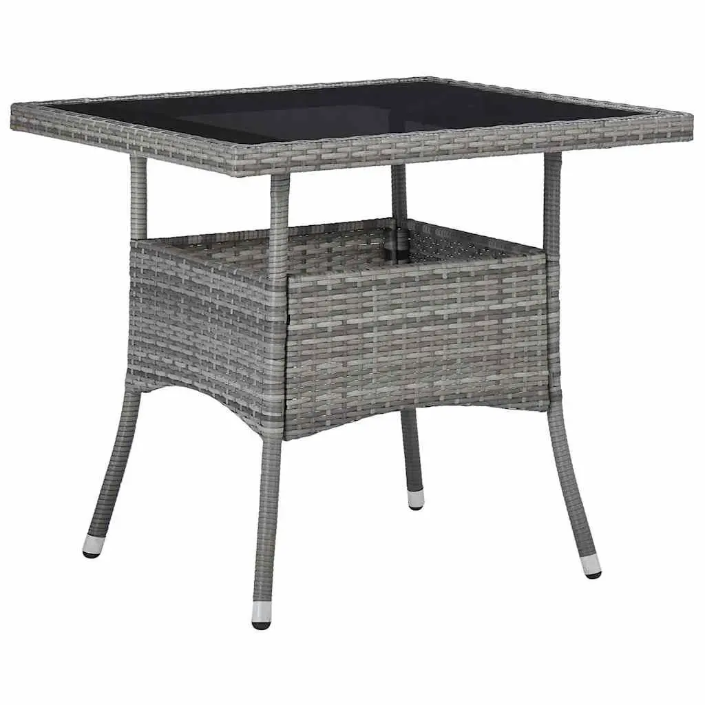 Garden Dining Set 5 Piece Outdoor Patio Furniture Table Chairs Grey