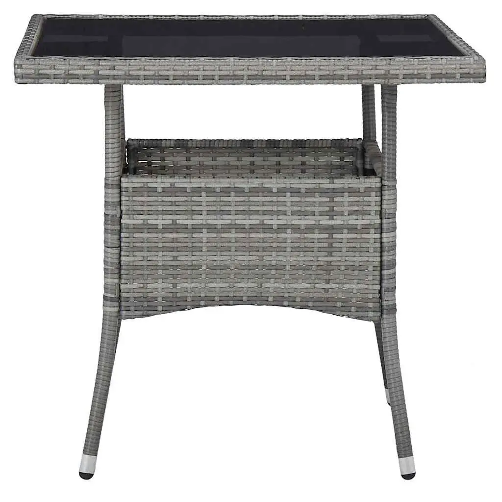 Garden Dining Set 5 Piece Outdoor Patio Furniture Table Chairs Grey