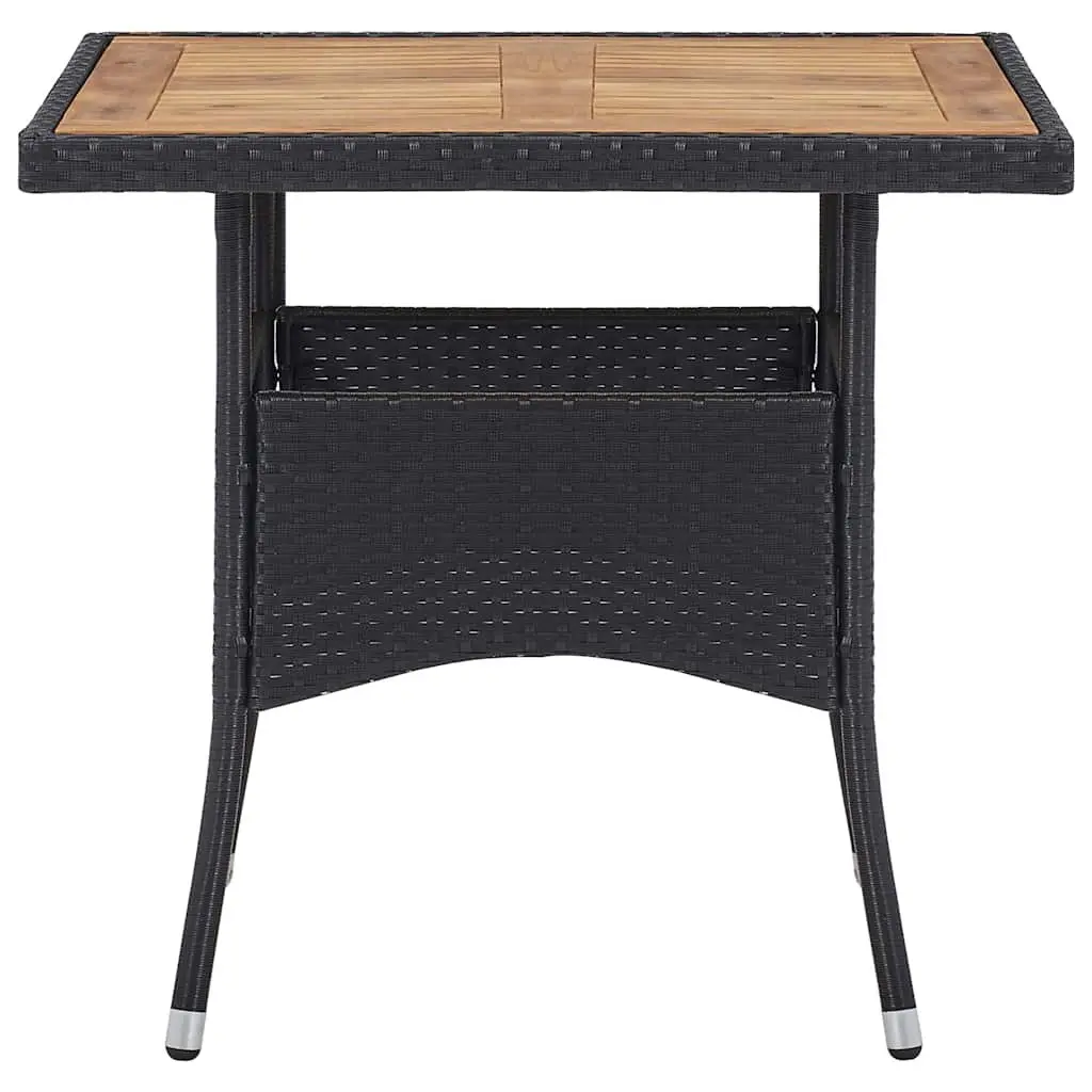 Outdoor Garden Dining Set 5 Piece Patio Furniture Table Chairs Black