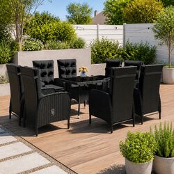 Comfortable 9 Piece Outdoor Dining Set - Value for You