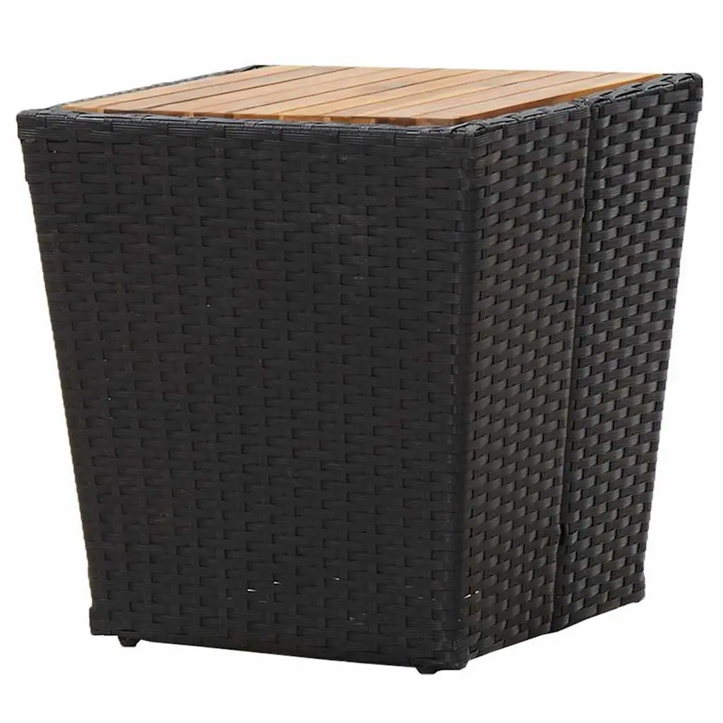 Garden Bistro Set 3 Piece Outdoor Furniture Patio Black