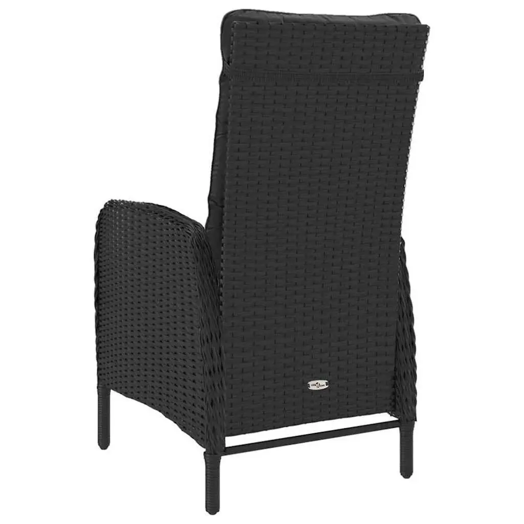 Outdoor Bistro Set 3 Piece Garden Furniture Patio Dining Table Chairs Black
