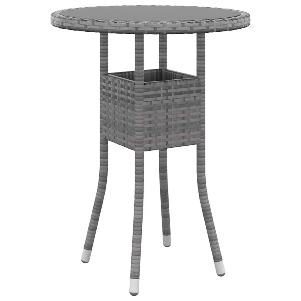 3 Piece Garden Bistro Set Outdoor Patio Furniture Grey Chairs Table