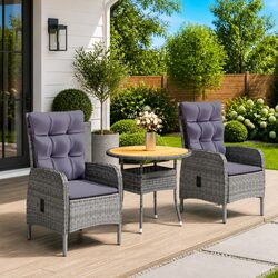 Comfortable 3 Piece Bistro Set for Outdoor Enjoyment