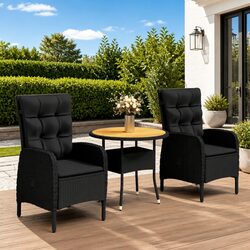 Reliable 3 Piece Garden Bistro Set with Comfort Features