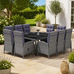 Reassuring Quality: 11 Piece Garden Dining Set