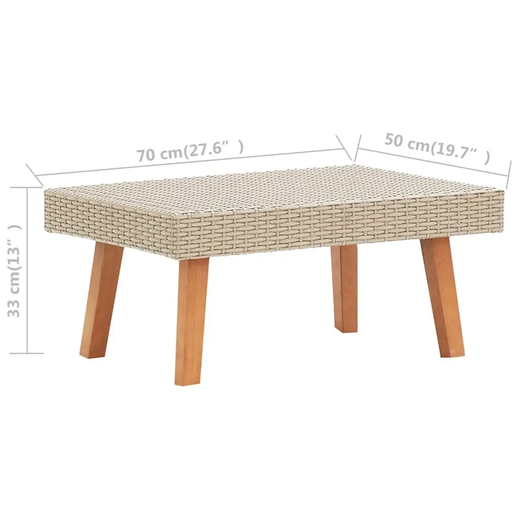 Outdoor Sofa Set with Coffee Table 2 Piece for Garden Patio Lounge Beige