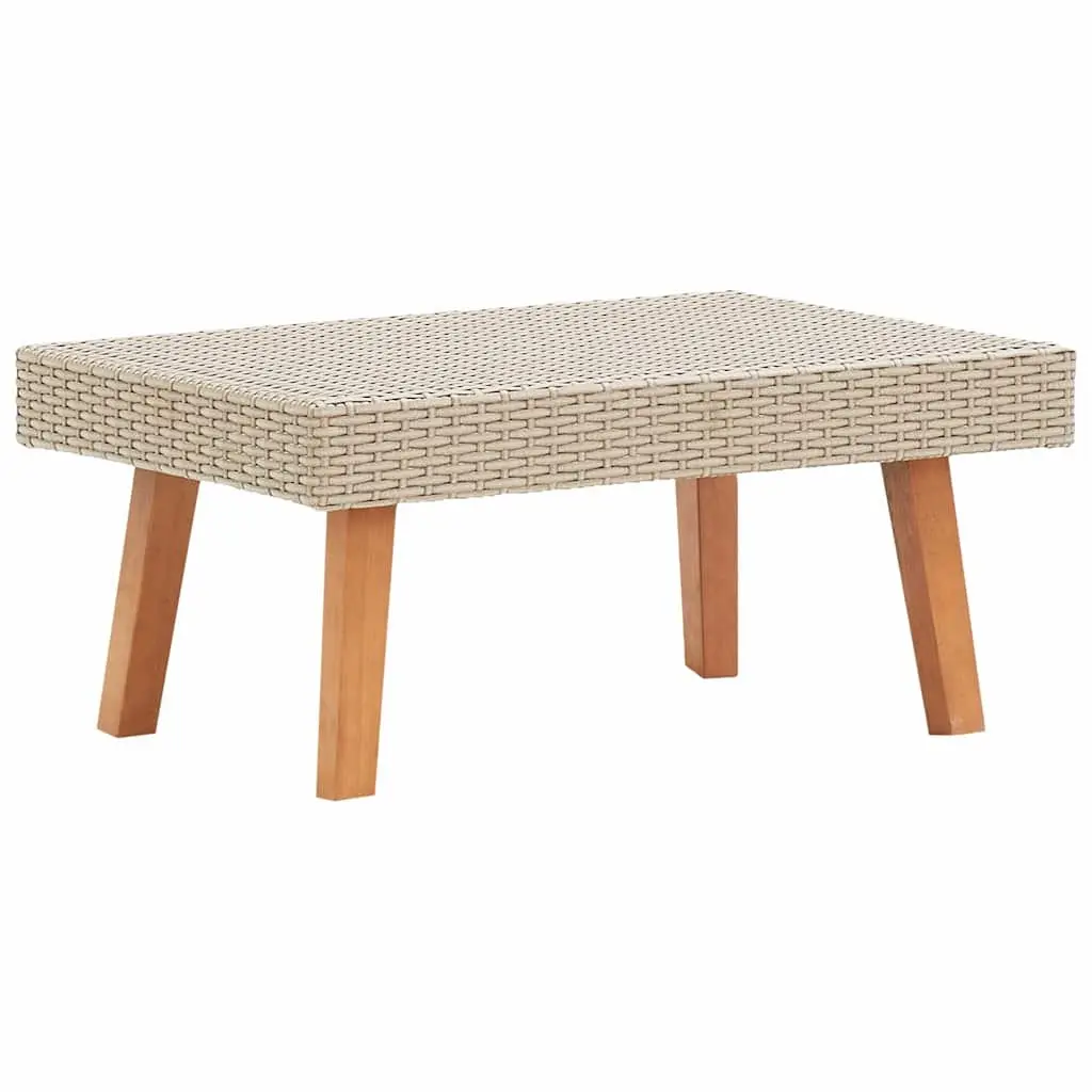 Garden Lounge Set Sofa Table 2 Piece Outdoor Furniture Beige