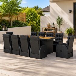 Reliable 11-Piece Outdoor Dining Set with Comfort and Style