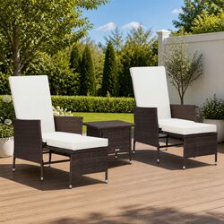 Comfortable and Versatile 3 Piece Garden Lounge Set