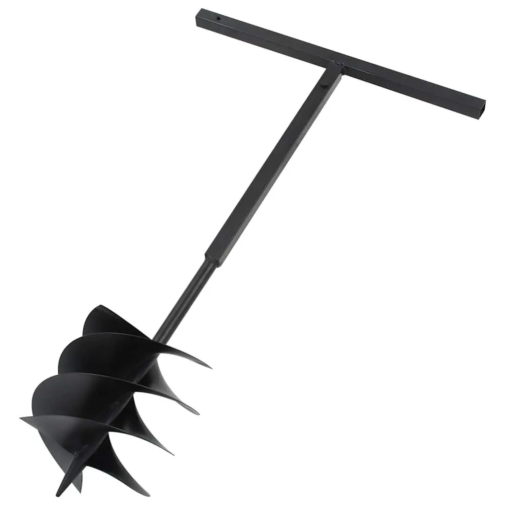 Ground Drill Auger 250mm Soil Aeration Steel with Handle Extension Tubes 12m