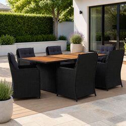 Reliable 7-Piece Garden Dining Set for Outdoor Use