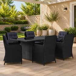 Cozy 7 Piece Outdoor Dining Set with Comfortable Cushions