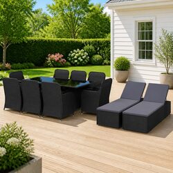 Value-Driven 11-Piece Garden Dining Set for Outdoor Use