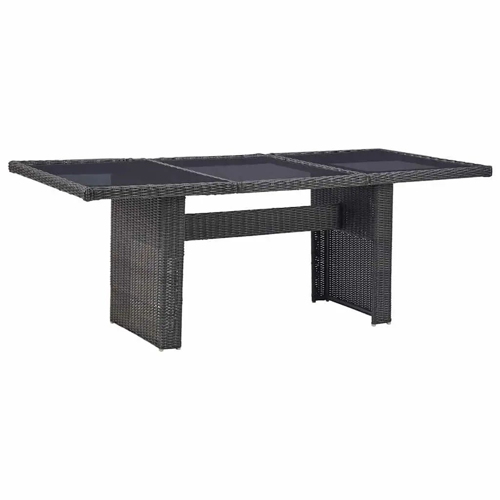 Garden Dining Set 7 Piece Outdoor Furniture Patio Table Chairs Black