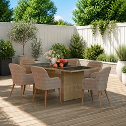 Value-Driven 7 Piece Patio Dining Set with Cushions