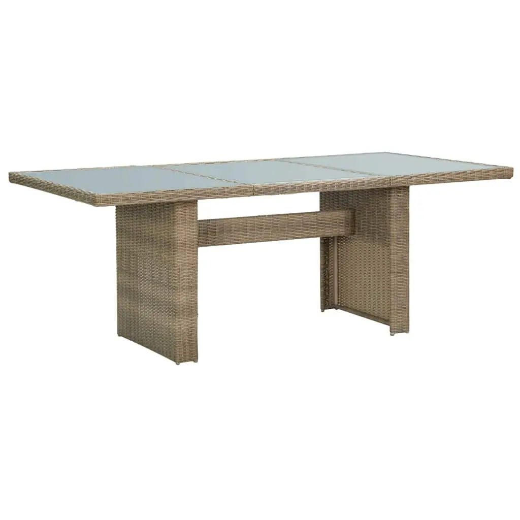 Brown 7-Piece Garden Dining Set