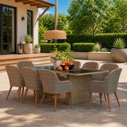 Reliable 9-Piece Garden Dining Set with Comfort and Quality