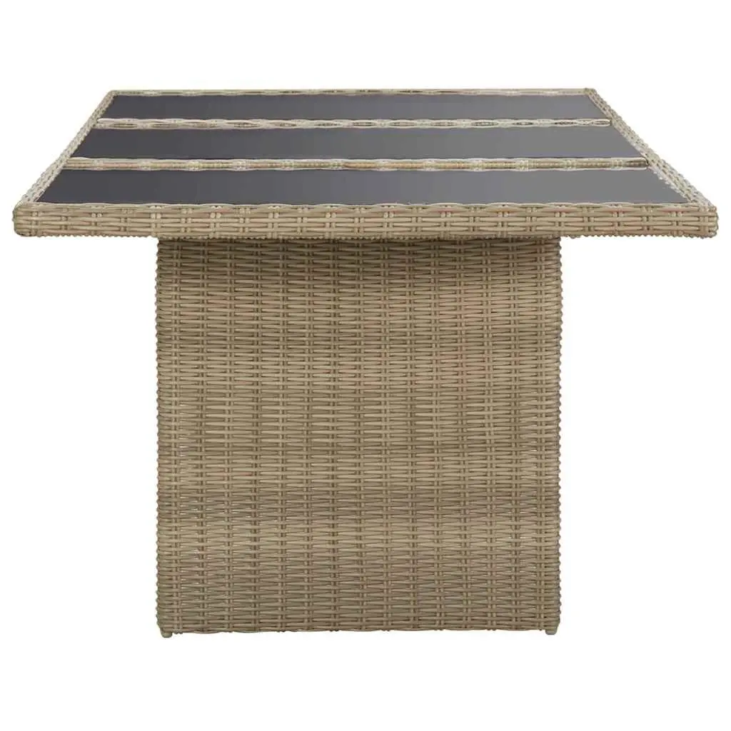 Garden Dining Set 9 Piece Outdoor Furniture Patio Table Chairs Brown