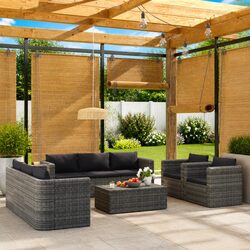 Warm and Reliable 9-Piece Outdoor Lounge Set in Grey