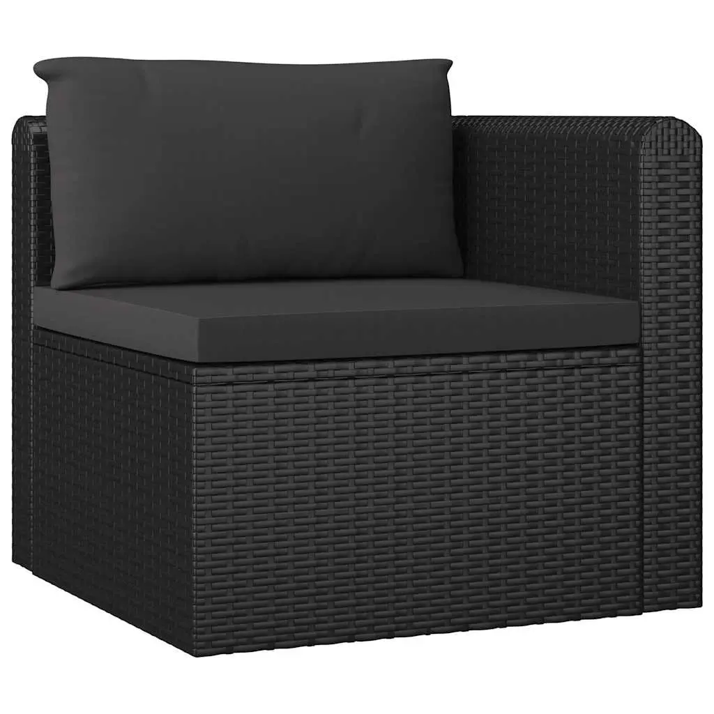 Garden Lounge Set 9 Piece Outdoor Furniture Modular Sofa Black Rattan