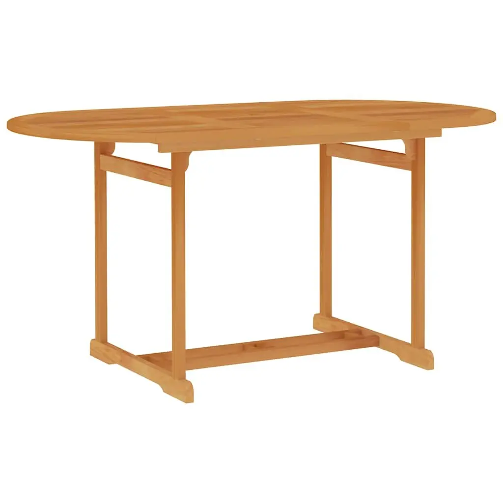 5 Piece Garden Dining Set Teak Wood Outdoor Furniture Patio Table Brown