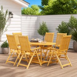 Reliable and Practical 7 Piece Garden Dining Set