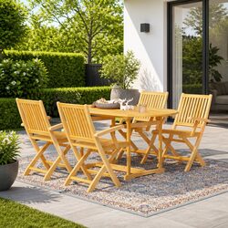 5 Piece Garden Dining Set: Practical and Stylish