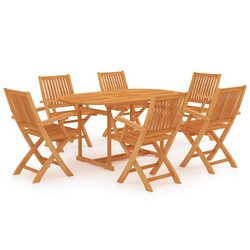Reliable 7-Piece Teak Dining Set for Long-Lasting Use