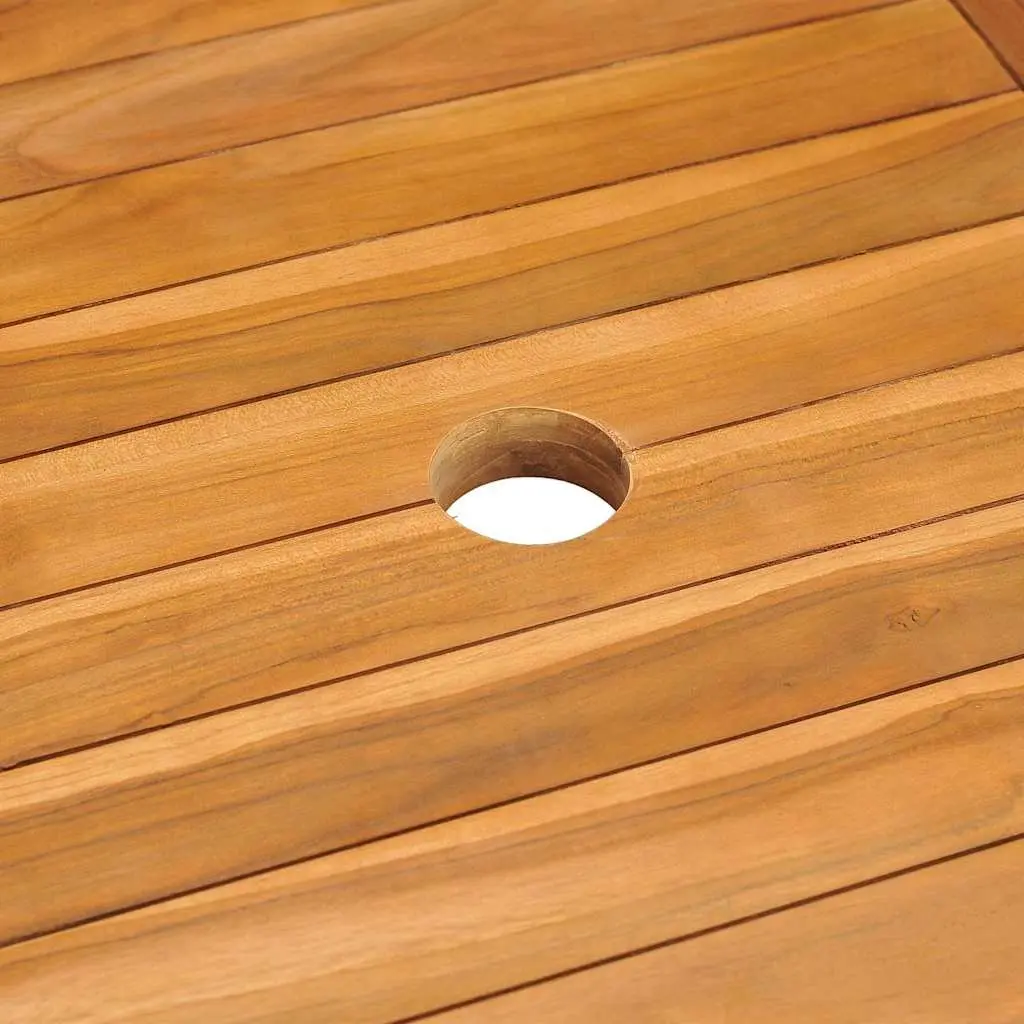 7-Piece Teak Dining Set for Long-Lasting Use