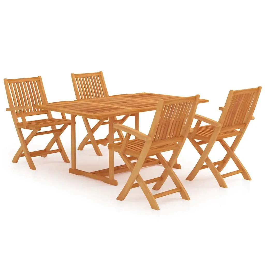 Teak Wood 5-Piece Garden Dining Set