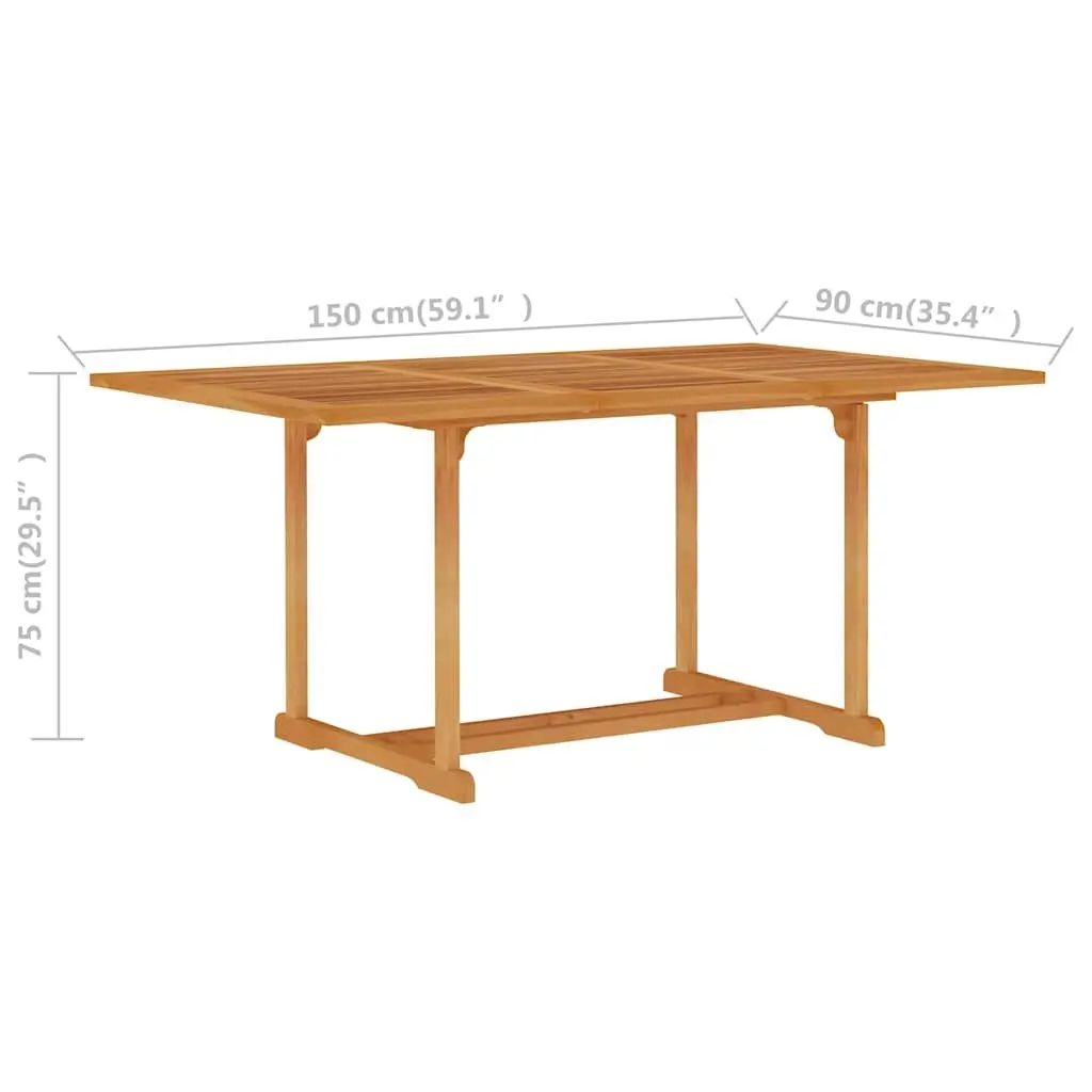 Teak Wood 5-Piece Garden Dining Set