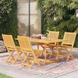 Value-Driven 5-Piece Teak Garden Dining Set